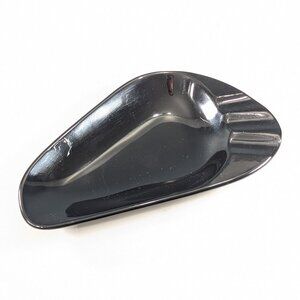 MCM black Melamine Ashtray or Catchall, Cyanamid Canada retro home decor